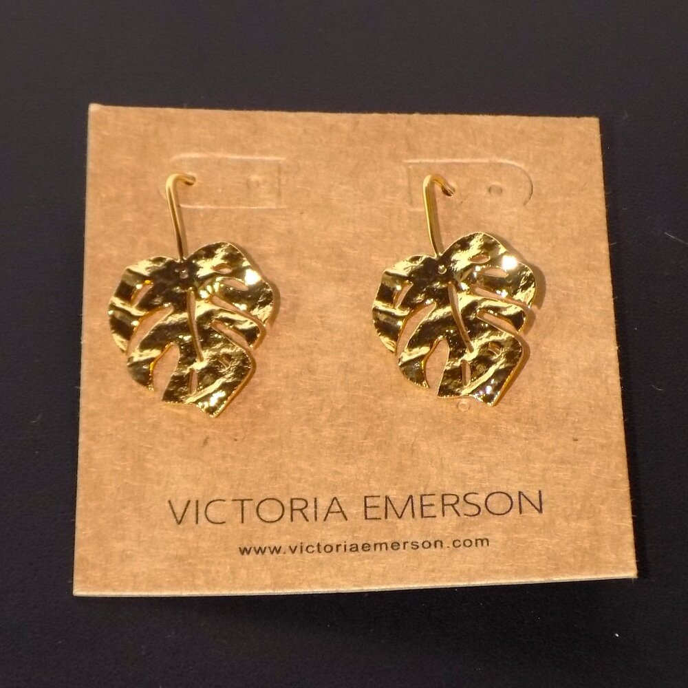 New Victoria Emerson Gold Leaf Earrings